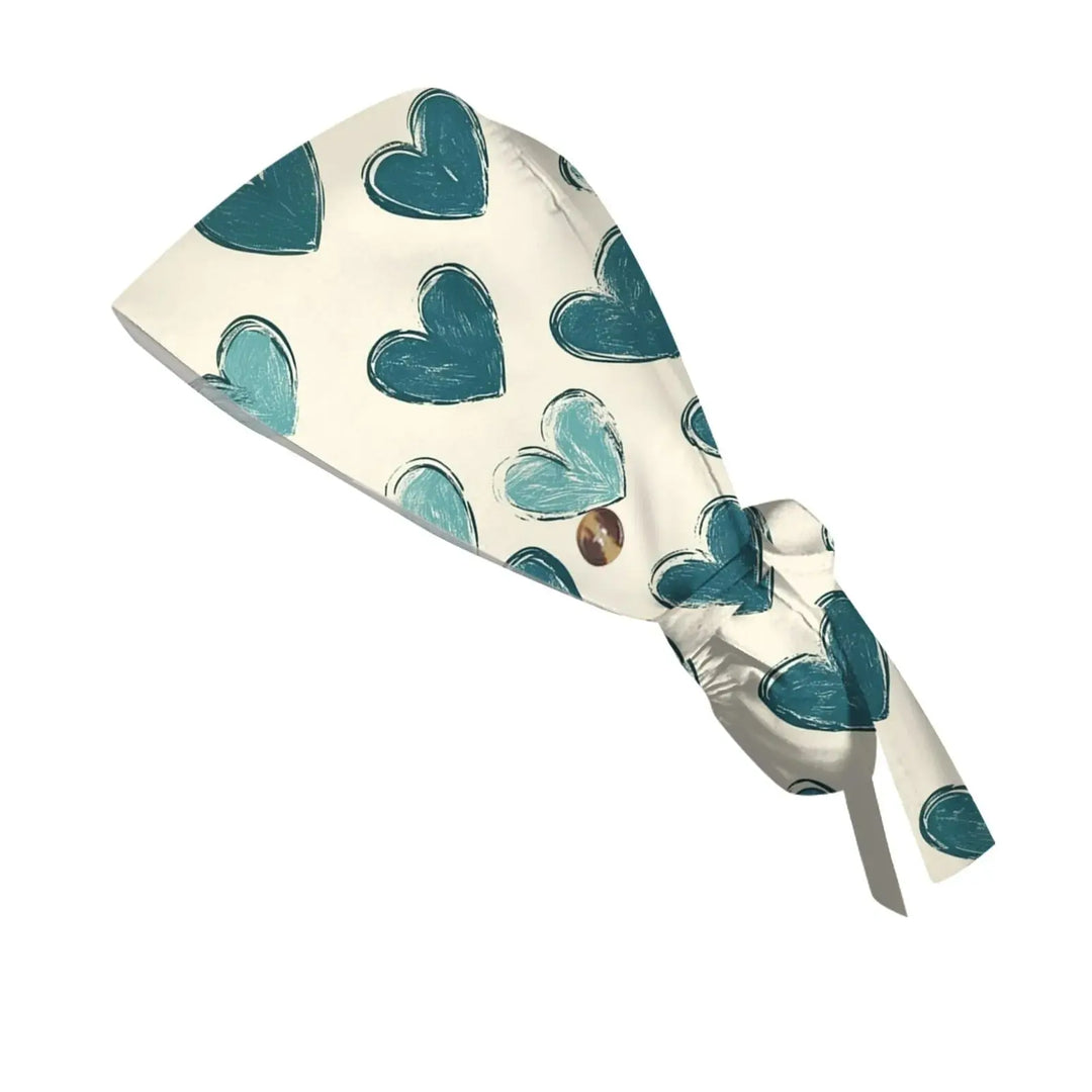 Gorro quirúrgico a prueba de polvo con botón, gorro de trabajo con estampado romántico a la moda, gorro informal con cola de caballo para mujer, gorros de enfermería ajustables MedSurgery Store For Digital Health