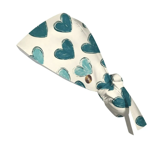 Gorro quirúrgico a prueba de polvo con botón, gorro de trabajo con estampado romántico a la moda, gorro informal con cola de caballo para mujer, gorros de enfermería ajustables MedSurgery Store For Digital Health