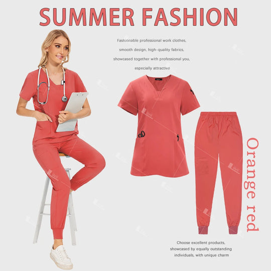 Venta al por mayor de uniformes médicos, traje para correr, conjunto de gomas para médico y enfermera, ropa de trabajo quirúrgica para Hospital, trajes multicolores para mujer