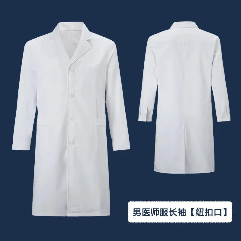 Abrigo blanco, ropa Experimental para estudiantes universitarios, ropa de médico de manga larga para hombres y mujeres, química y medicina de manga corta MedSurgery Store For Digital Health