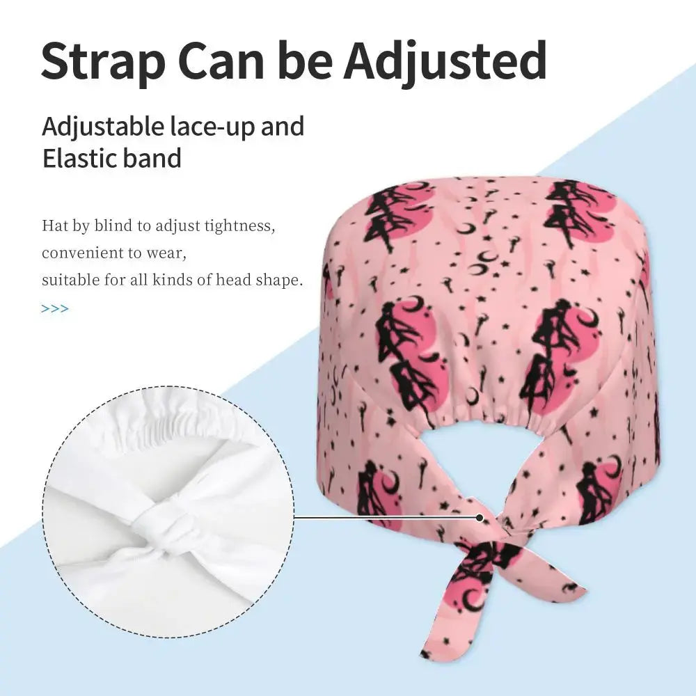 Gorra personalizada Sailors-Usagi Tsukino, gorros quirúrgicos para hombres y mujeres, gorro para quirófano, sombreros para operador, sombrero para trabajos de laboratorio MedSurgery Store For Digital Health