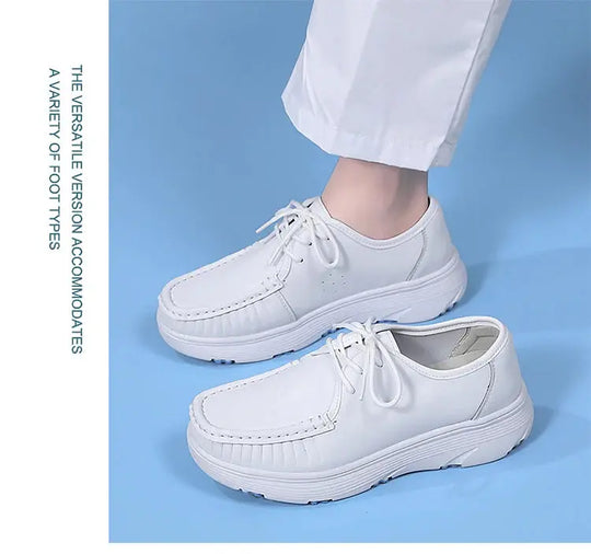 STRONGSHEN, zapatos blancos con plataforma, zapatos de enfermera para mujer, zapatos de trabajo ligeros y cómodos informales, zapatos antideslizantes a la moda para mujer MedSurgery Store For Digital Health