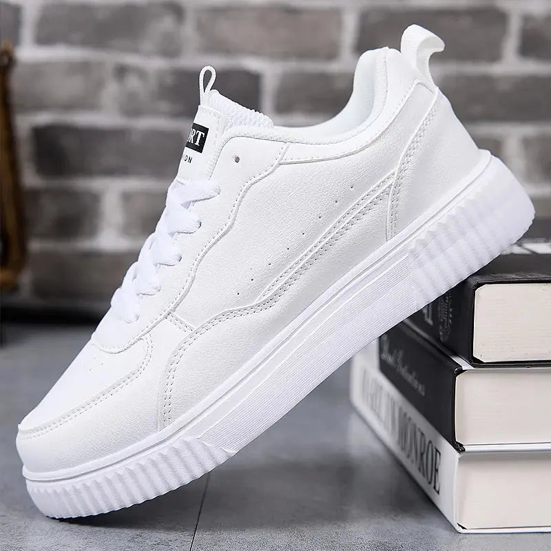 Zapatillas de skate informales blancas para mujer, zapatillas de tenis para caminar al aire libre a la moda para hombres y mujeres, calzado deportivo para correr MedSurgery Store For Digital Health
