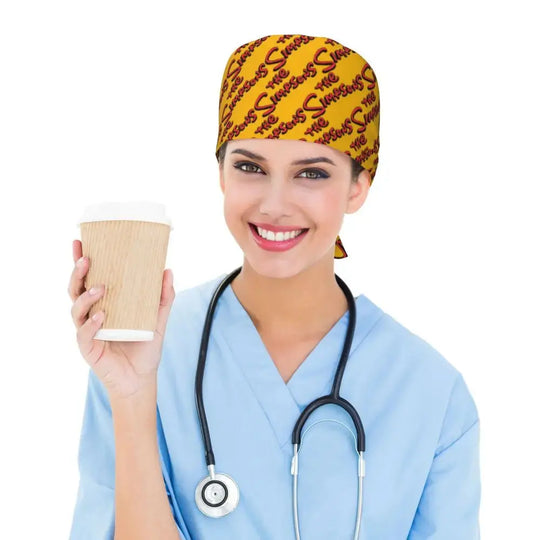 Gorro de trabajo ajustable personalizado con explosión cerebral, gorro quirúrgico de los Simpsons, gorro quirúrgico para enfermería, médico, cirujano, para Chef MedSurgery Store For Digital Health