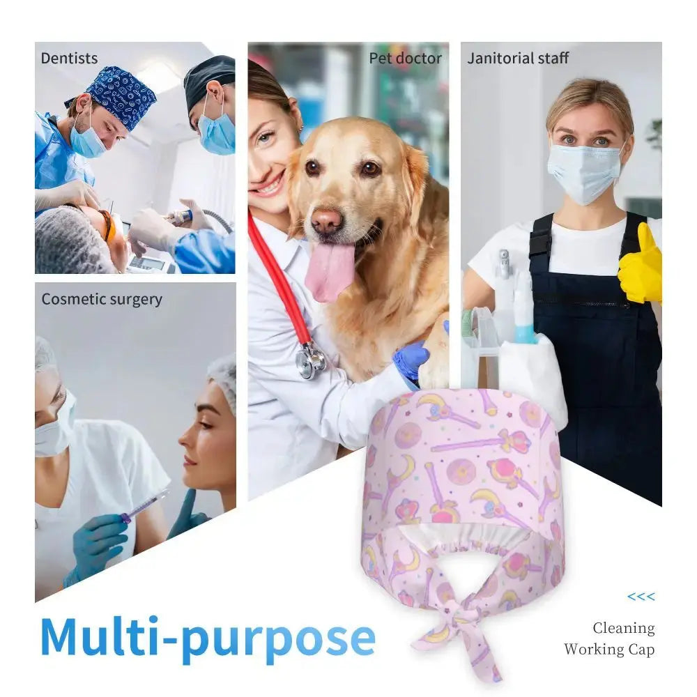 Gorra personalizada Sailors-Usagi Tsukino, gorros quirúrgicos para hombres y mujeres, gorro para quirófano, sombreros para operador, sombrero para trabajos de laboratorio MedSurgery Store For Digital Health