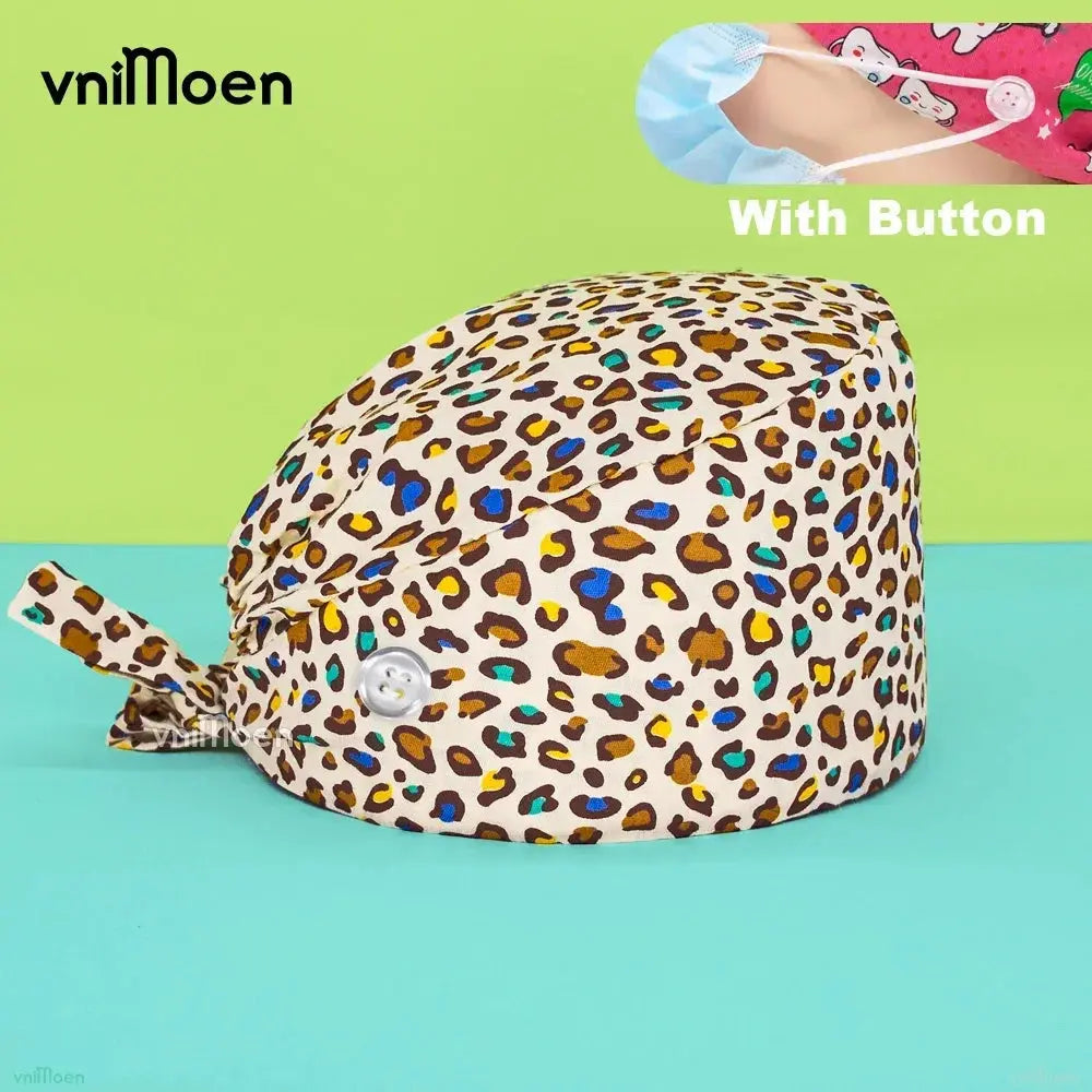 Gorros quirúrgicos médicos para gatos, gorro sanitario Bouffant Floral con banda para el sudor, estampado de dibujos animados, gorros de enfermería MedSurgery Store For Digital Health