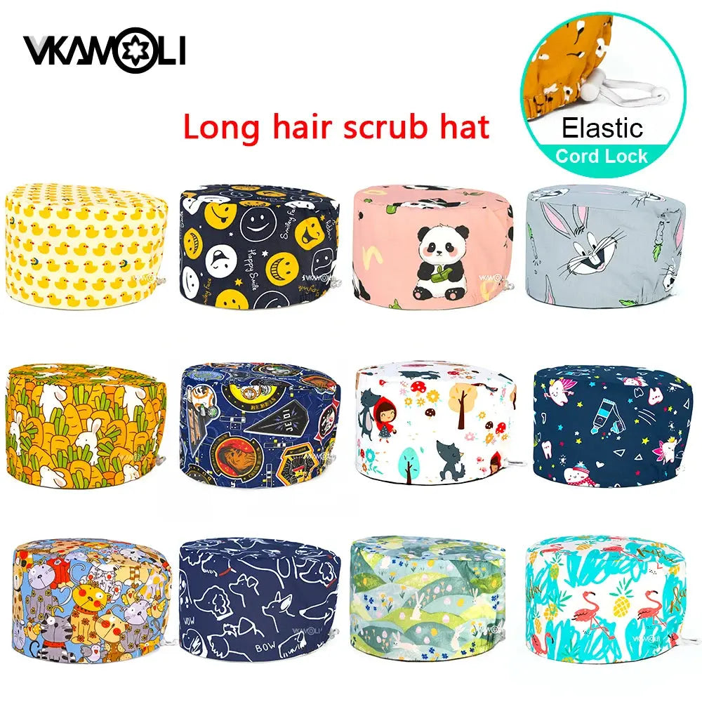 Gorros quirúrgicos con varias impresiones de conejos, perros, animales diseñados como gorros para el cuidado del cabello para médicos y enfermeras MedSurgery Store For Digital Health