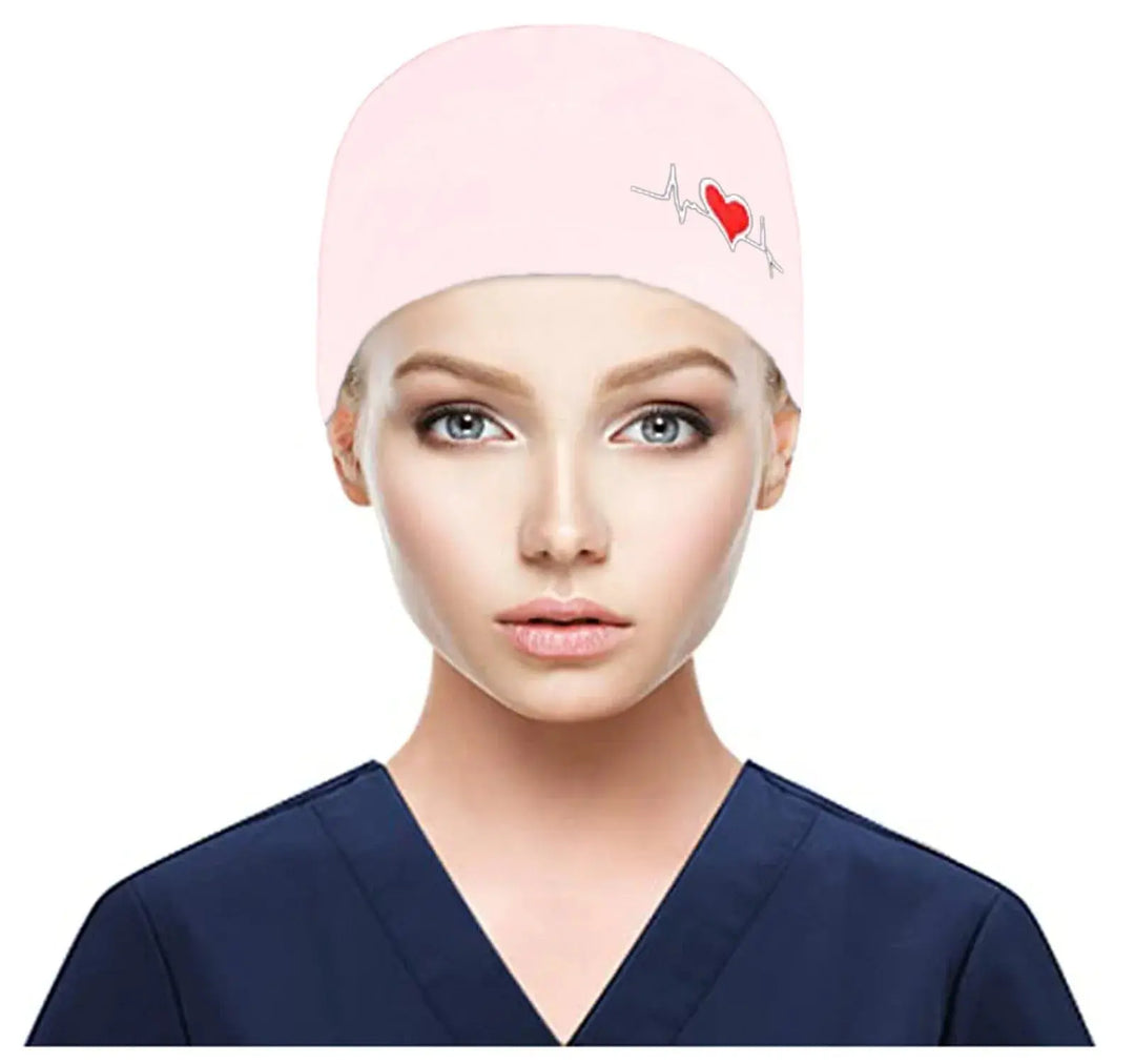 Gorros quirúrgicos ajustables, gorro de trabajo, soporte para cola de caballo, gorros de enfermería Bouffant con botones, turbante de pelo largo, sombreros para mujeres y hombres MedSurgery Store For Digital Health