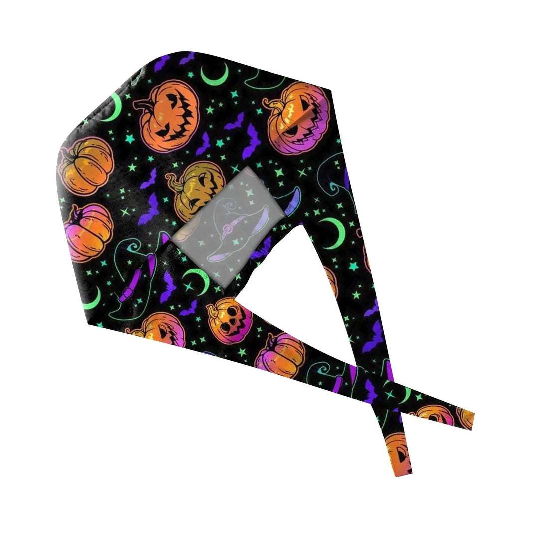 Gorro exfoliante de Halloween, gorro de algodón ajustable con estampado para salón de belleza, cirujano, clínica Dental, gorro de enfermería, gorros quirúrgicos para hombres y mujeres, venta al por mayor MedSurgery Store For Digital Health