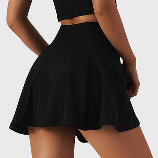 Falda corta deportiva de cintura alta para mujer, cómodos pantalones de seguridad con cinturón transpirable y minifalda de tenis, Yoga y Golf con bolsillo MedSurgery Store For Digital Health