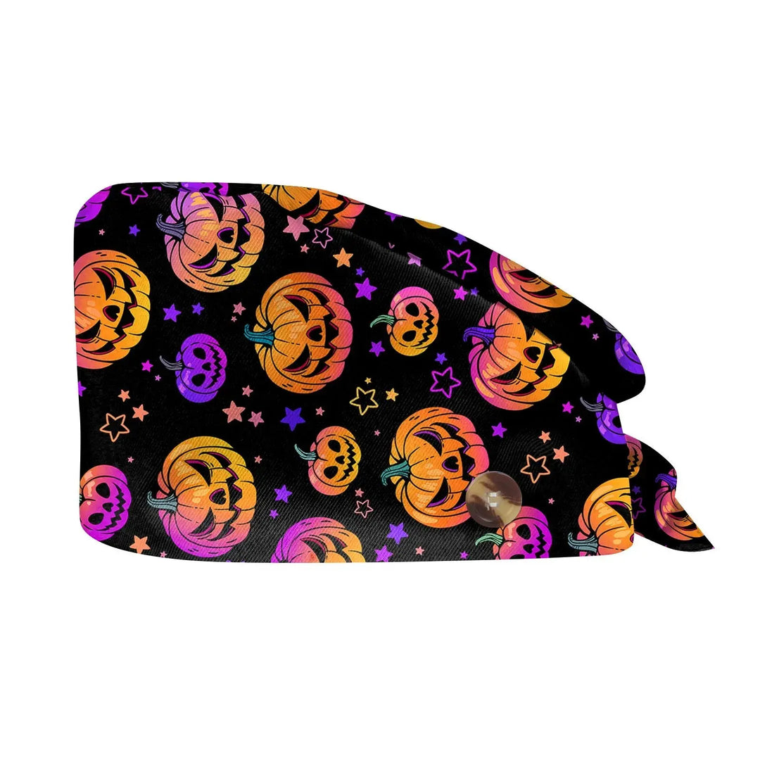 Gorro exfoliante de Halloween, gorro de algodón ajustable con estampado para salón de belleza, cirujano, clínica Dental, gorro de enfermería, gorros quirúrgicos para hombres y mujeres, venta al por mayor MedSurgery Store For Digital Health