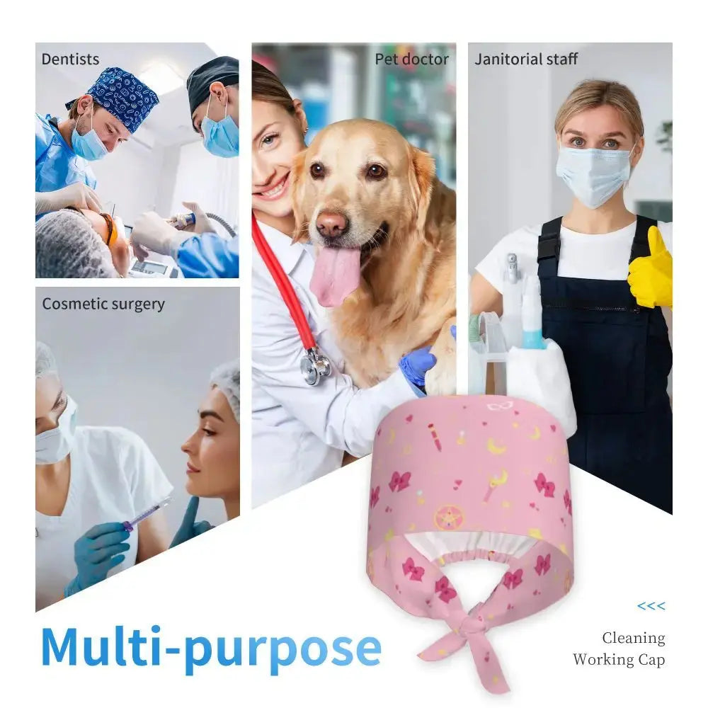 Gorra personalizada Sailors-Usagi Tsukino, gorros quirúrgicos para hombres y mujeres, gorro para quirófano, sombreros para operador, sombrero para trabajos de laboratorio MedSurgery Store For Digital Health
