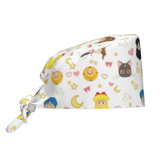 Gorra personalizada Sailors-Usagi Tsukino, gorros quirúrgicos para hombres y mujeres, gorro para quirófano, sombreros para operador, sombrero para trabajos de laboratorio MedSurgery Store For Digital Health