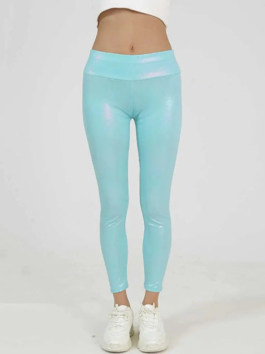Mallas deportivas de cuero brillante para mujer, pantalones de Yoga sexys de cintura alta, Push Up, entrenamiento físico, ropa deportiva MedSurgery Store For Digital Health