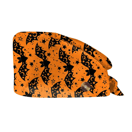 Gorro exfoliante de Halloween, gorro de algodón ajustable con estampado para salón de belleza, cirujano, clínica Dental, gorro de enfermería, gorros quirúrgicos para hombres y mujeres, venta al por mayor MedSurgery Store For Digital Health