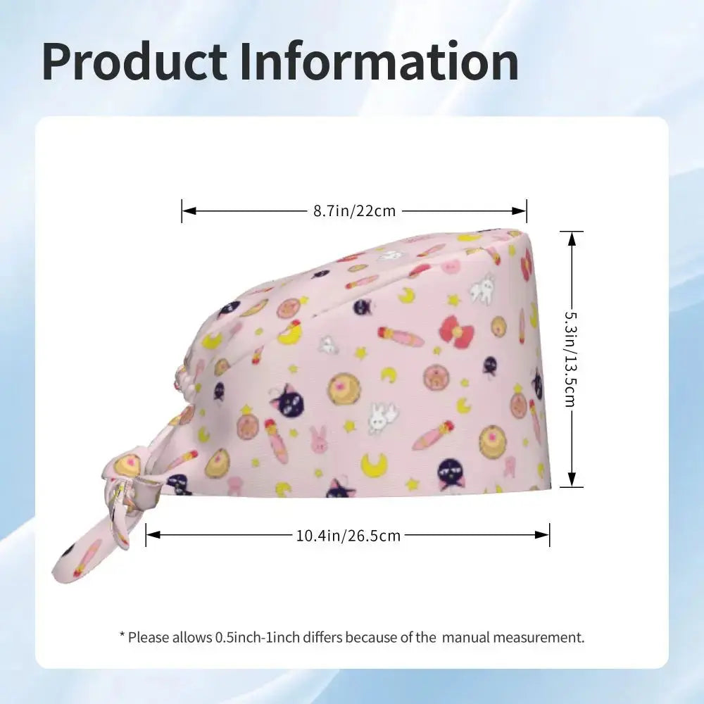 Gorra personalizada Sailors-Usagi Tsukino, gorros quirúrgicos para hombres y mujeres, gorro para quirófano, sombreros para operador, sombrero para trabajos de laboratorio MedSurgery Store For Digital Health