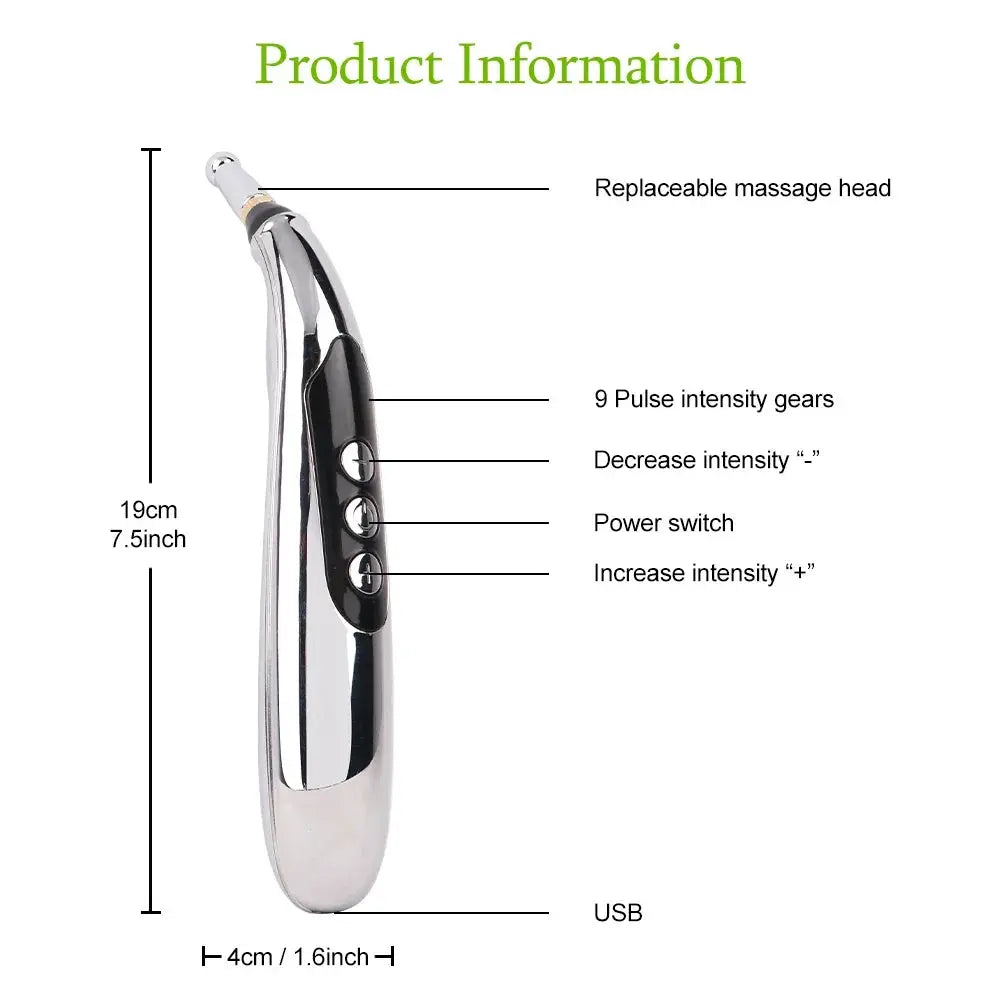 Pluma de acupuntura médica, Detector de puntos, masaje corporal electrónico, terapia del dolor, alivio eléctrico del dolor, cuidado de la salud, dispositivo de uso doméstico MedSurgery Store For Digital Health