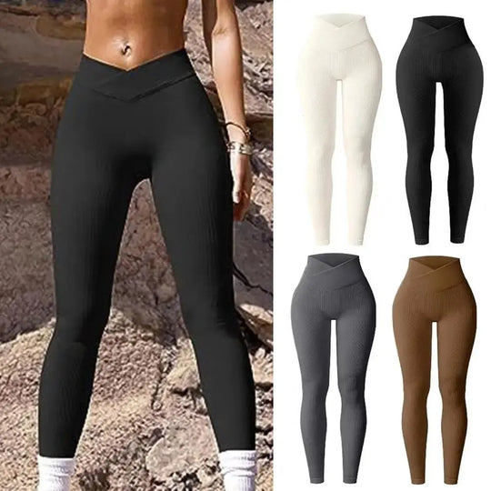 Leggings de yoga Leggings de yoga acanalados para mujer Pantalones de entrenamiento atléticos de cintura alta Deportes de interior al aire libre Ejercicio Ropa casual MedSurgery Store For Digital Health