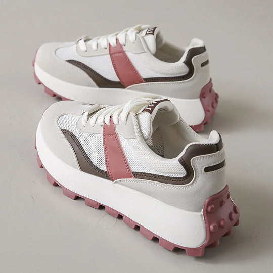 Zapatos de mujer, zapatos de malla transpirables, zapatillas de deporte vulcanizadas informales para mujer, zapatos antideslizantes para caminar para mujer