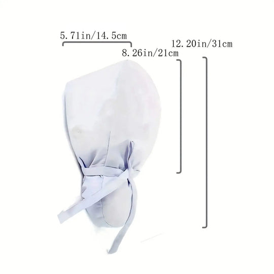 Gorro quirúrgico a prueba de polvo con botón, gorro de trabajo con estampado romántico a la moda, gorro informal con cola de caballo para mujer, gorros de enfermería ajustables MedSurgery Store For Digital Health