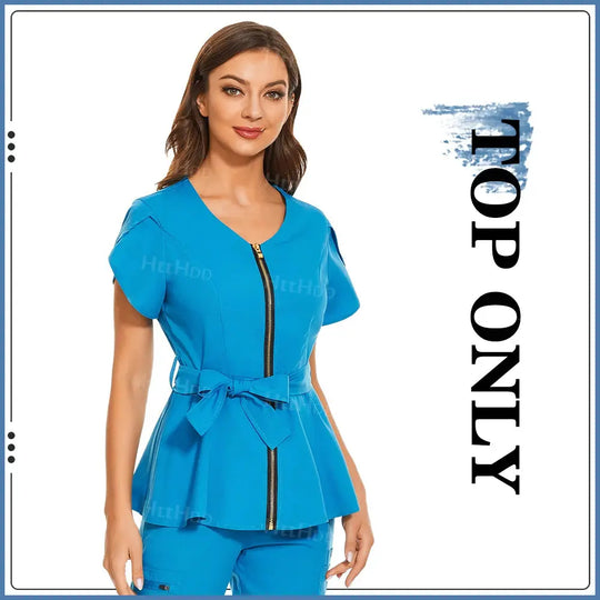 Uniformes de Spa de belleza, camisa de manga corta a la moda, bata médica de alta calidad, uniforme veterinario para mujer, chaqueta de enfermería suave superior MedSurgery Store For Digital Health