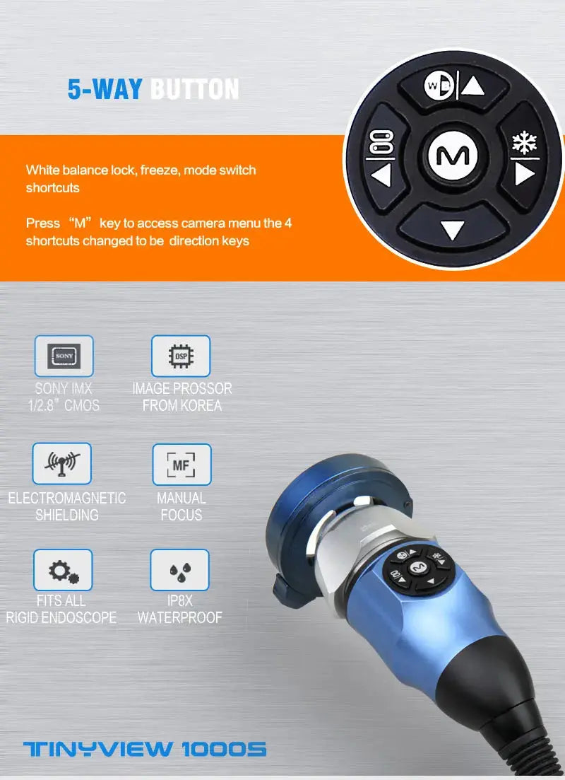 Cámara endoscópica médica Full HD, endoscopio portátil, 1080P MedSurgery Store For Digital Health