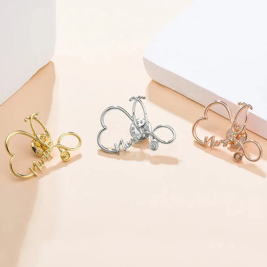 Hanreshe-Pin estetoscopio de enfermera, broche médico Original, joyería de enfermería, insignia de mochila de solapa para médico, estudiante de medicina MedSurgery Store For Digital Health