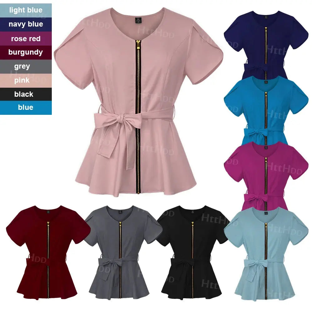 Uniformes de Spa de belleza, camisa de manga corta a la moda, bata médica de alta calidad, uniforme veterinario para mujer, chaqueta de enfermería suave superior MedSurgery Store For Digital Health