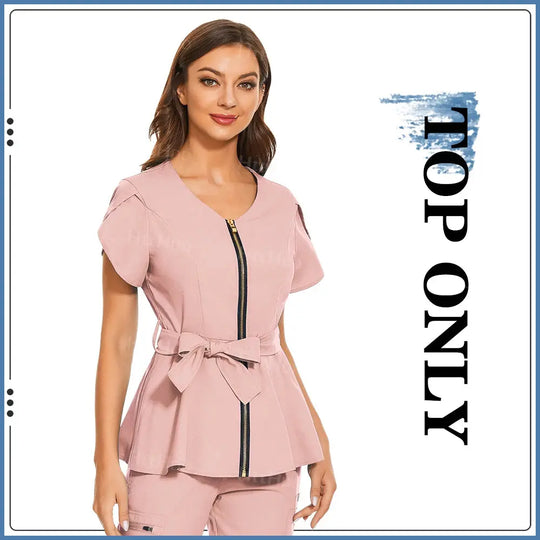 Uniformes de Spa de belleza, camisa de manga corta a la moda, bata médica de alta calidad, uniforme veterinario para mujer, chaqueta de enfermería suave superior MedSurgery Store For Digital Health