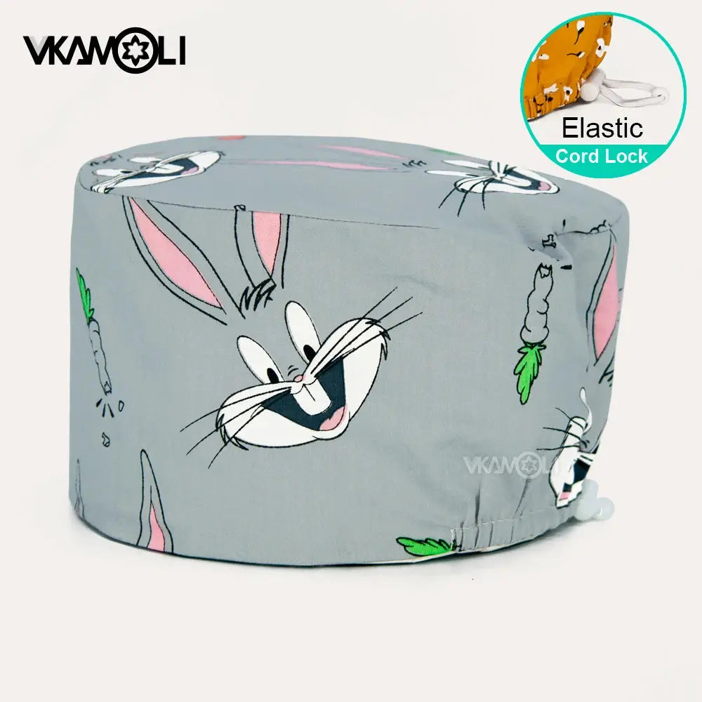Gorros quirúrgicos con varias impresiones de conejos, perros, animales diseñados como gorros para el cuidado del cabello para médicos y enfermeras MedSurgery Store For Digital Health