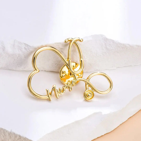 Hanreshe-Pin estetoscopio de enfermera, broche médico Original, joyería de enfermería, insignia de mochila de solapa para médico, estudiante de medicina MedSurgery Store For Digital Health