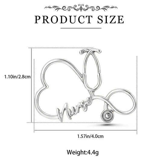 Hanreshe-Pin estetoscopio de enfermera, broche médico Original, joyería de enfermería, insignia de mochila de solapa para médico, estudiante de medicina MedSurgery Store For Digital Health