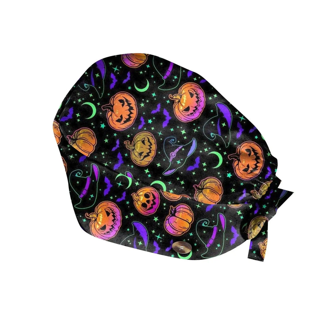 Gorro exfoliante de Halloween, gorro de algodón ajustable con estampado para salón de belleza, cirujano, clínica Dental, gorro de enfermería, gorros quirúrgicos para hombres y mujeres, venta al por mayor MedSurgery Store For Digital Health
