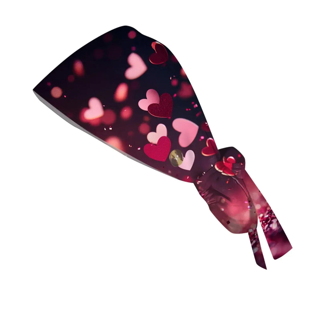 Gorro quirúrgico a prueba de polvo con botón, gorro de trabajo con estampado romántico a la moda, gorro informal con cola de caballo para mujer, gorros de enfermería ajustables MedSurgery Store For Digital Health