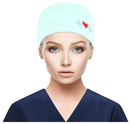 Gorros quirúrgicos ajustables, gorro de trabajo, soporte para cola de caballo, gorros de enfermería Bouffant con botones, turbante de pelo largo, sombreros para mujeres y hombres MedSurgery Store For Digital Health