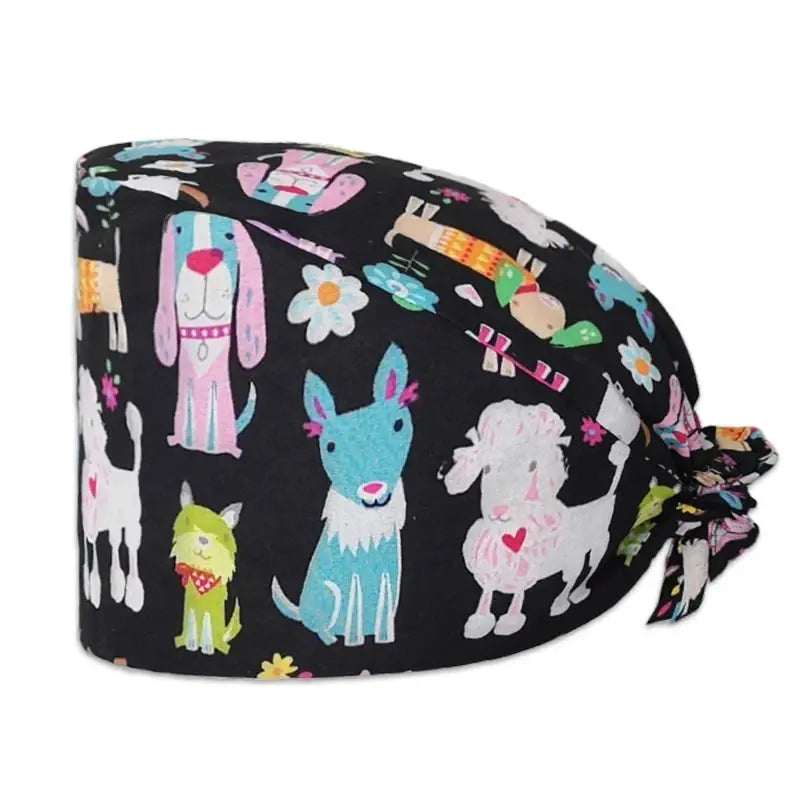Gorros médicos con estampado de flores para Mujer, gorro quirúrgico de algodón, accesorios médicos MedSurgery Store For Digital Health