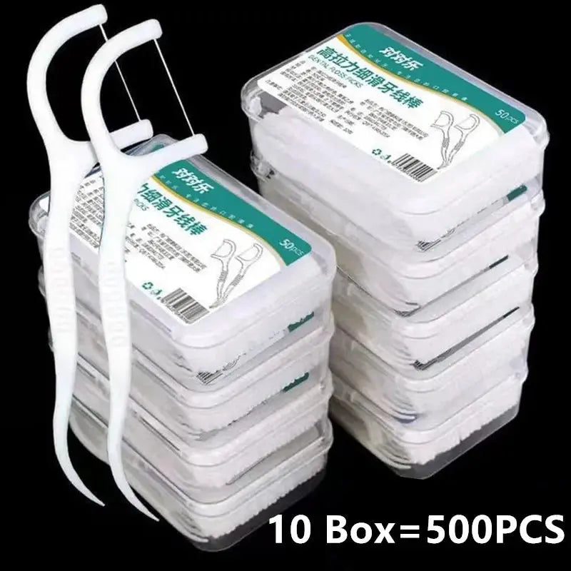 1/2/5/10 caja de hilo Dental desechable portátil, palillo de dientes de plástico, palo de hilo Dental de alta tensión, caja de hilo Dental ﻿ Cuidado bucal MedSurgery Store For Digital Health