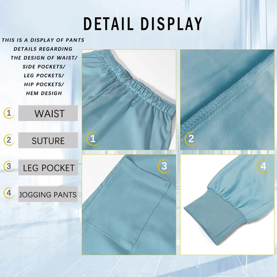 Uniformes médicos para mujeres y hombres, dentista, Hospital, bolsillos con cuello en V, Top, pantalones para correr, accesorios de enfermería, ropa de trabajo clínica MedSurgery Store For Digital Health