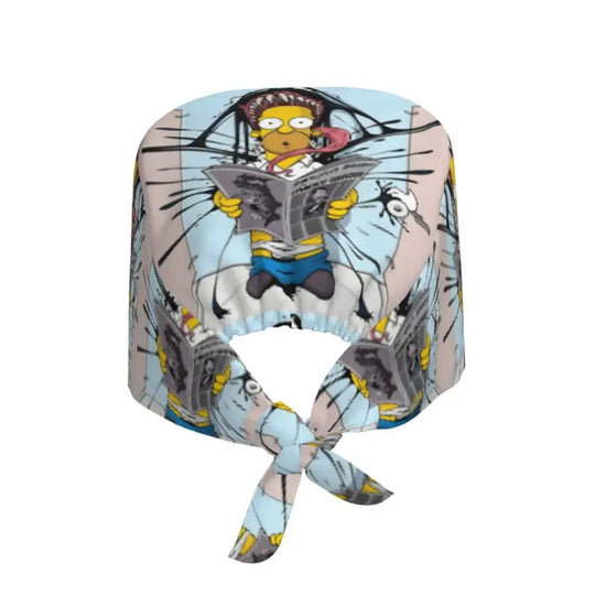 Gorro de trabajo ajustable personalizado con explosión cerebral, gorro quirúrgico de los Simpsons, gorro quirúrgico para enfermería, médico, cirujano, para Chef MedSurgery Store For Digital Health