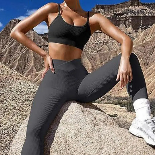 Leggings de yoga Leggings de yoga acanalados para mujer Pantalones de entrenamiento atléticos de cintura alta Deportes de interior al aire libre Ejercicio Ropa casual MedSurgery Store For Digital Health