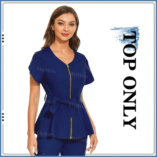Uniformes de Spa de belleza, camisa de manga corta a la moda, bata médica de alta calidad, uniforme veterinario para mujer, chaqueta de enfermería suave superior MedSurgery Store For Digital Health