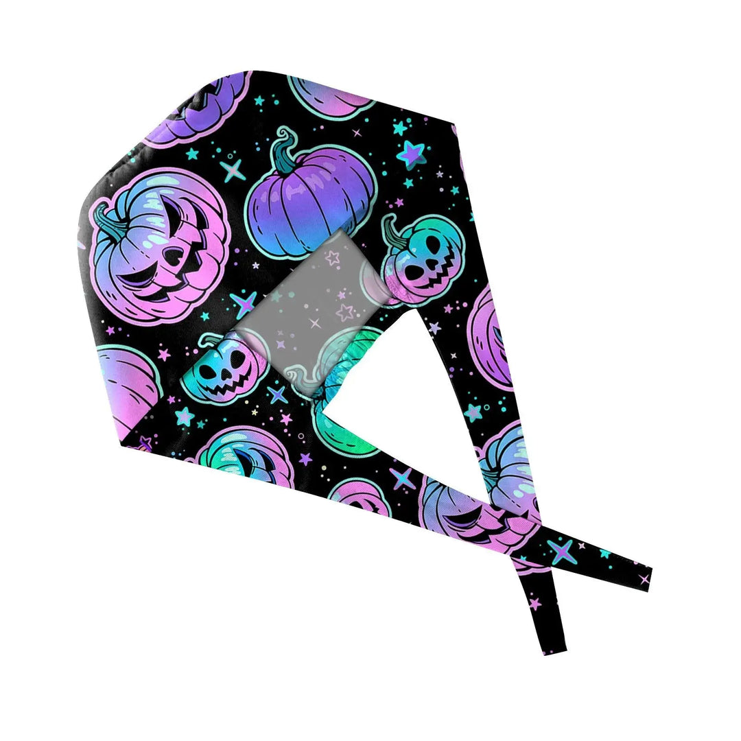 Gorro exfoliante de Halloween, gorro de algodón ajustable con estampado para salón de belleza, cirujano, clínica Dental, gorro de enfermería, gorros quirúrgicos para hombres y mujeres, venta al por mayor MedSurgery Store For Digital Health