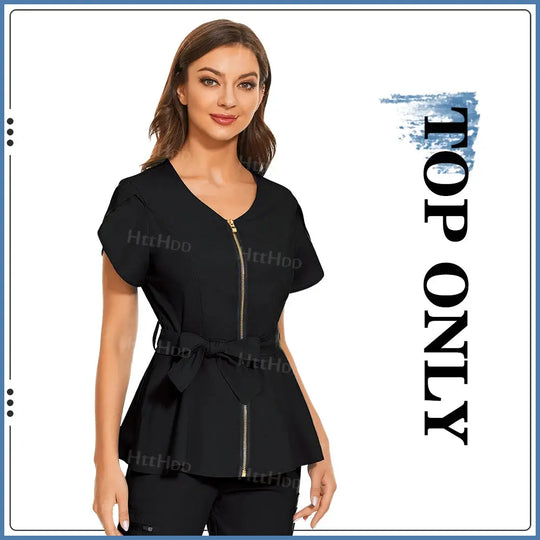 Uniformes de Spa de belleza, camisa de manga corta a la moda, bata médica de alta calidad, uniforme veterinario para mujer, chaqueta de enfermería suave superior MedSurgery Store For Digital Health