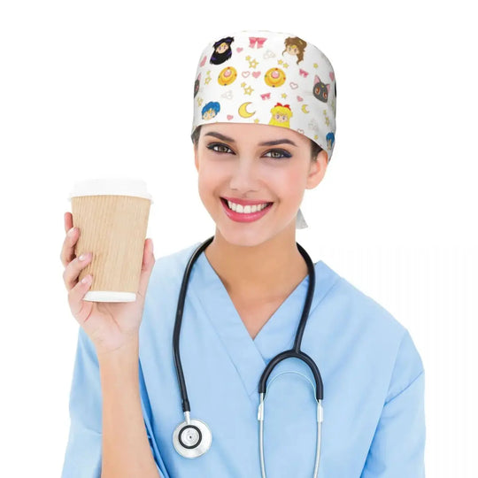 Gorra personalizada Sailors-Usagi Tsukino, gorros quirúrgicos para hombres y mujeres, gorro para quirófano, sombreros para operador, sombrero para trabajos de laboratorio MedSurgery Store For Digital Health