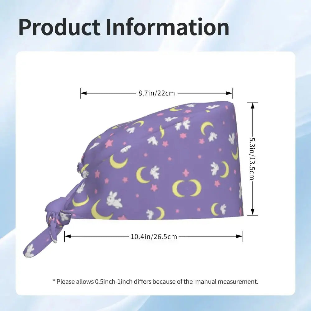 Gorra personalizada Sailors-Usagi Tsukino, gorros quirúrgicos para hombres y mujeres, gorro para quirófano, sombreros para operador, sombrero para trabajos de laboratorio MedSurgery Store For Digital Health