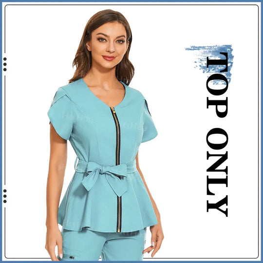 Uniformes de Spa de belleza, camisa de manga corta a la moda, bata médica de alta calidad, uniforme veterinario para mujer, chaqueta de enfermería suave superior MedSurgery Store For Digital Health
