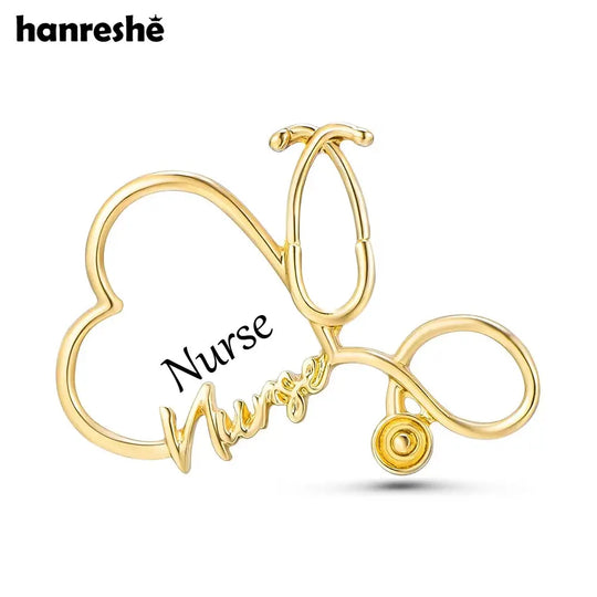 Hanreshe-Pin estetoscopio de enfermera, broche médico Original, joyería de enfermería, insignia de mochila de solapa para médico, estudiante de medicina MedSurgery Store For Digital Health