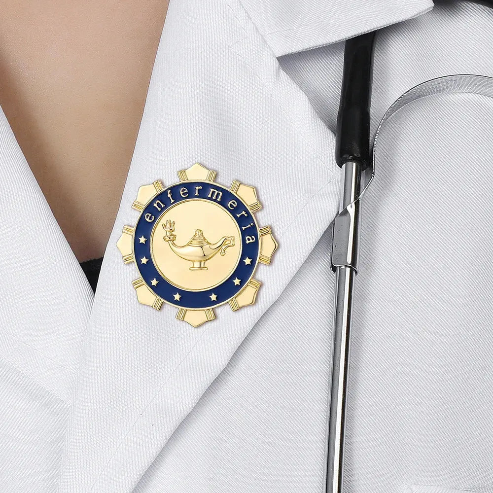 DCARZZ broche de Pin Médico Español, accesorios de joyería de Enfermería, insignia de solapa de mochila para médico, enfermera, estudiante de medicina MedSurgery Store For Digital Health