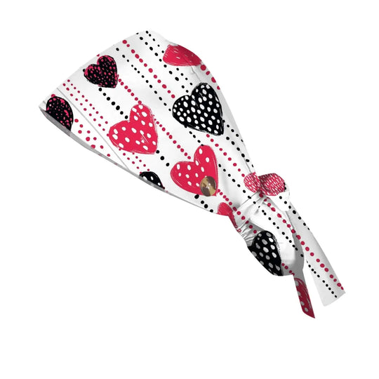 Gorro quirúrgico a prueba de polvo con botón, gorro de trabajo con estampado romántico a la moda, gorro informal con cola de caballo para mujer, gorros de enfermería ajustables MedSurgery Store For Digital Health