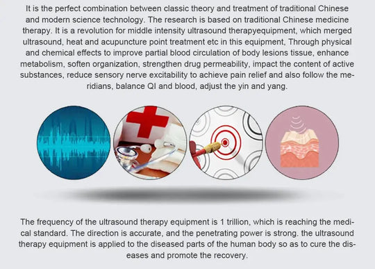 Dispositivo terapéutico de fisioterapia de 5W, 1,05 MHz, dolor muscular, cuidado de la salud corporal, máquina de terapia por ultrasonido MedSurgery Store For Digital Health